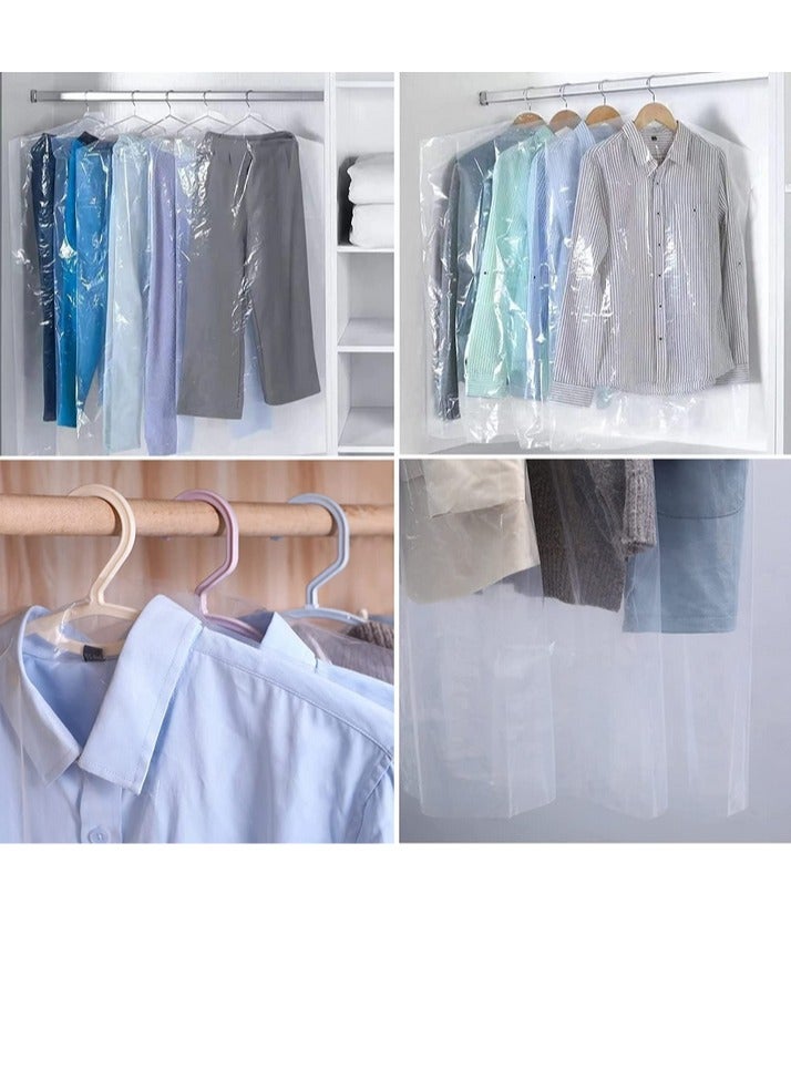 30 Pcs Hanging Garment Bags  Protector Bag Dust Cover for Coat Suit Organizer Plastic Dry Cleaner Bags Clear Dust Cover Hanging Clothes Bags  - Image 5