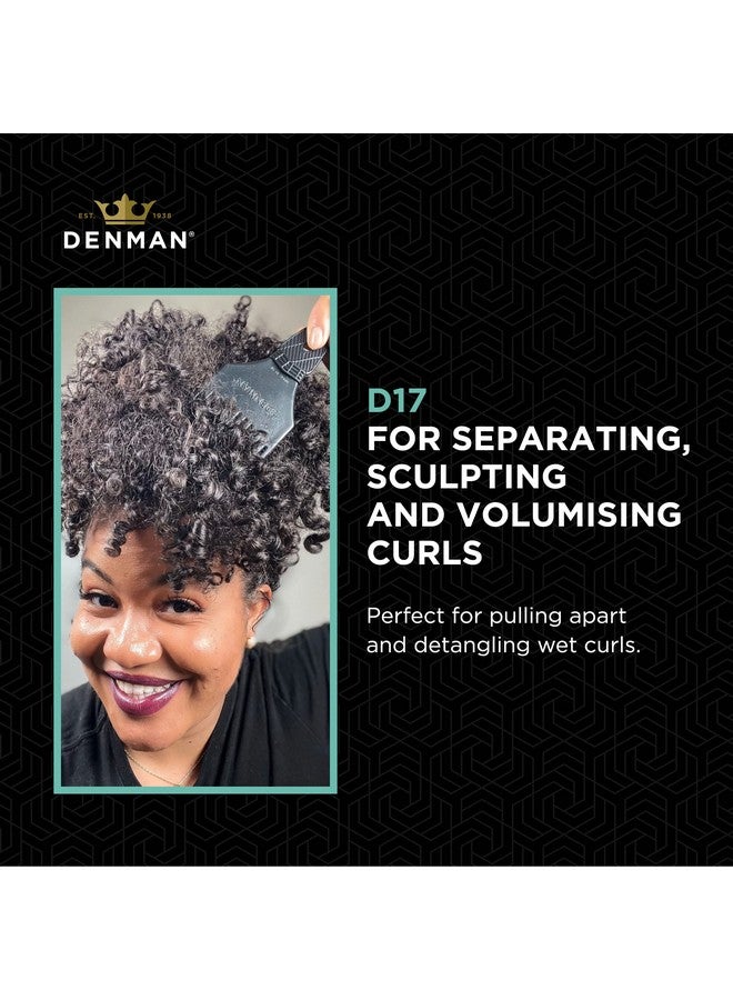 دنمان مشط جاك دين من دينمان (أسود) لتكثيف تجعيدات الشعر لفصلها وتصفيفها وتحديدها وتعزيزها (D17) - Image 3