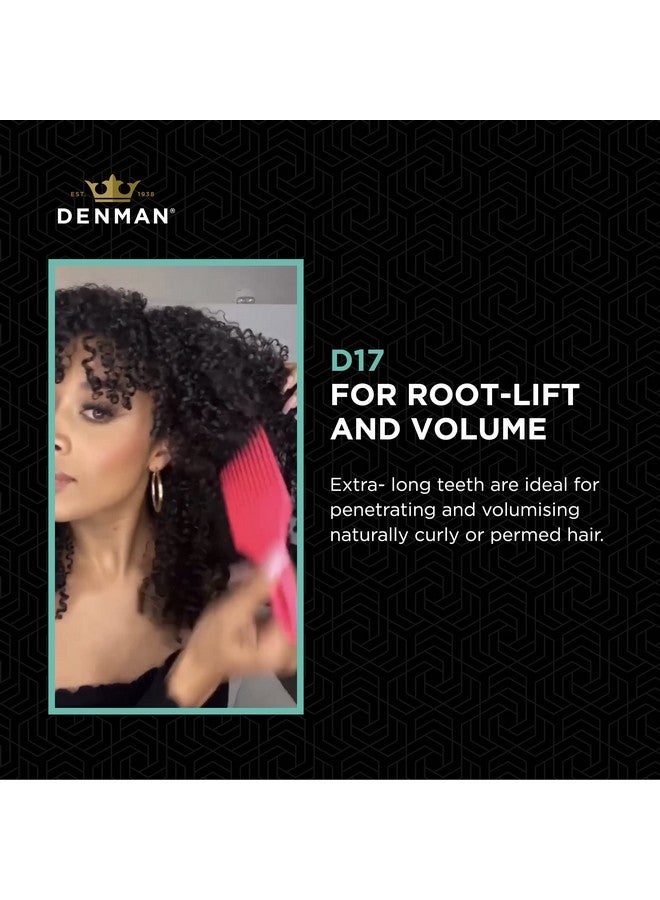 دنمان مشط جاك دين من دينمان (أسود) لتكثيف تجعيدات الشعر لفصلها وتصفيفها وتحديدها وتعزيزها (D17) - Image 4