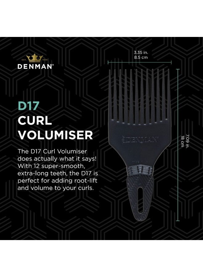 دنمان مشط جاك دين من دينمان (أسود) لتكثيف تجعيدات الشعر لفصلها وتصفيفها وتحديدها وتعزيزها (D17) - Image 2