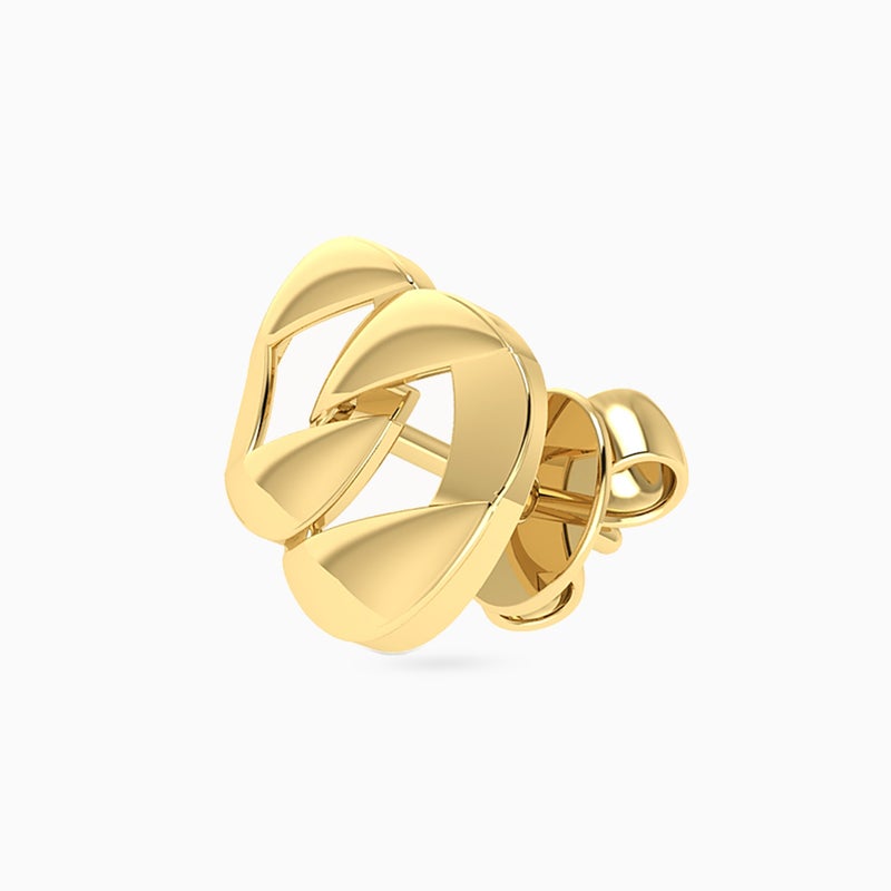 Miss L' by L'azurde Links Stud Earrings in 18K Gold - Image 4