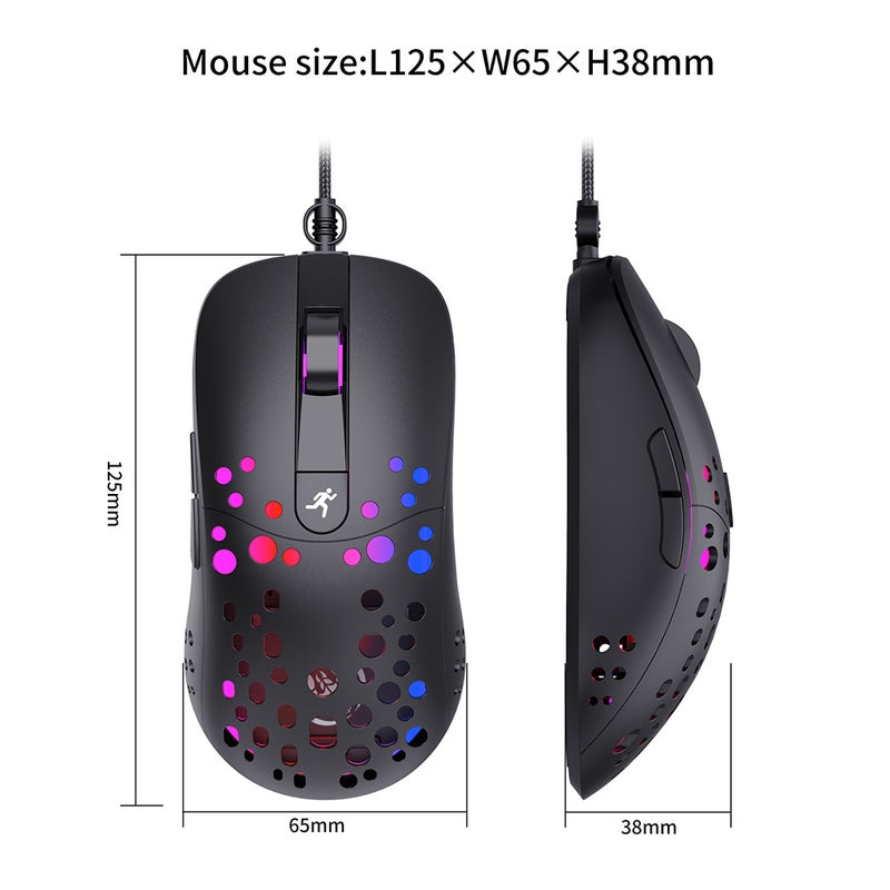 Wired Keyboard and Combo V400 35 Keys Single-hand Gaming Keyboard+A904 RGB Gaming Set for PC Laptop - Image 3