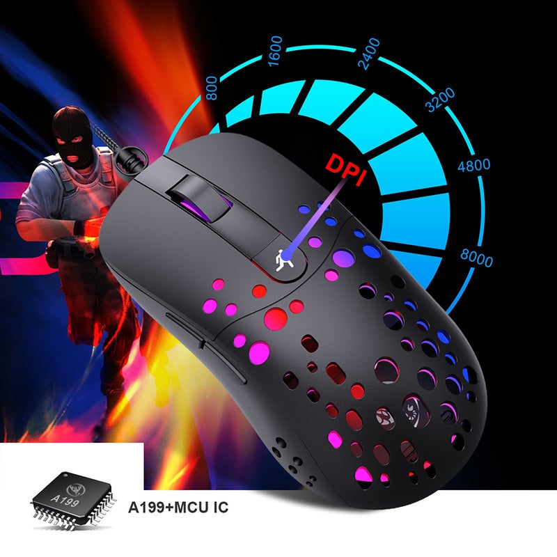 Wired Keyboard and Combo V400 35 Keys Single-hand Gaming Keyboard+A904 RGB Gaming Set for PC Laptop - Image 5