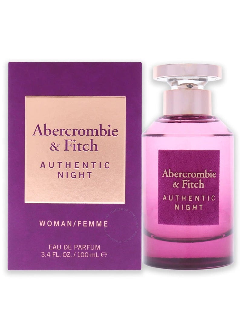 Abercrombie and Fitch Authentic Night Eau De Perfume 100ml  - Image 1