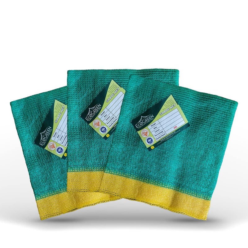 TANDHAN Tandhan Ecogreen HDPE Fabric Shade Net Provide 50 Sun and UV Protection 5 FT x 5 FT 15 Mtr x 15 Mtr Green Yellow  - Image 3