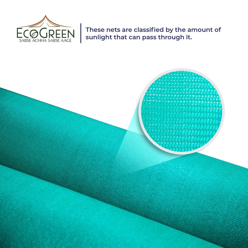 TANDHAN Tandhan Ecogreen HDPE Fabric Shade Net Provide 50 Sun and UV Protection 5 FT x 5 FT 15 Mtr x 15 Mtr Green Yellow  - Image 5