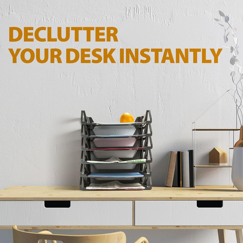 أتشيفا Officemate صينية مكتب معاد تدويره، تحميل جانبي، 15 1/8 × 8 7/8 × 15 بوصة، Letter/A4، 6/عبوة (26212) - Image 5