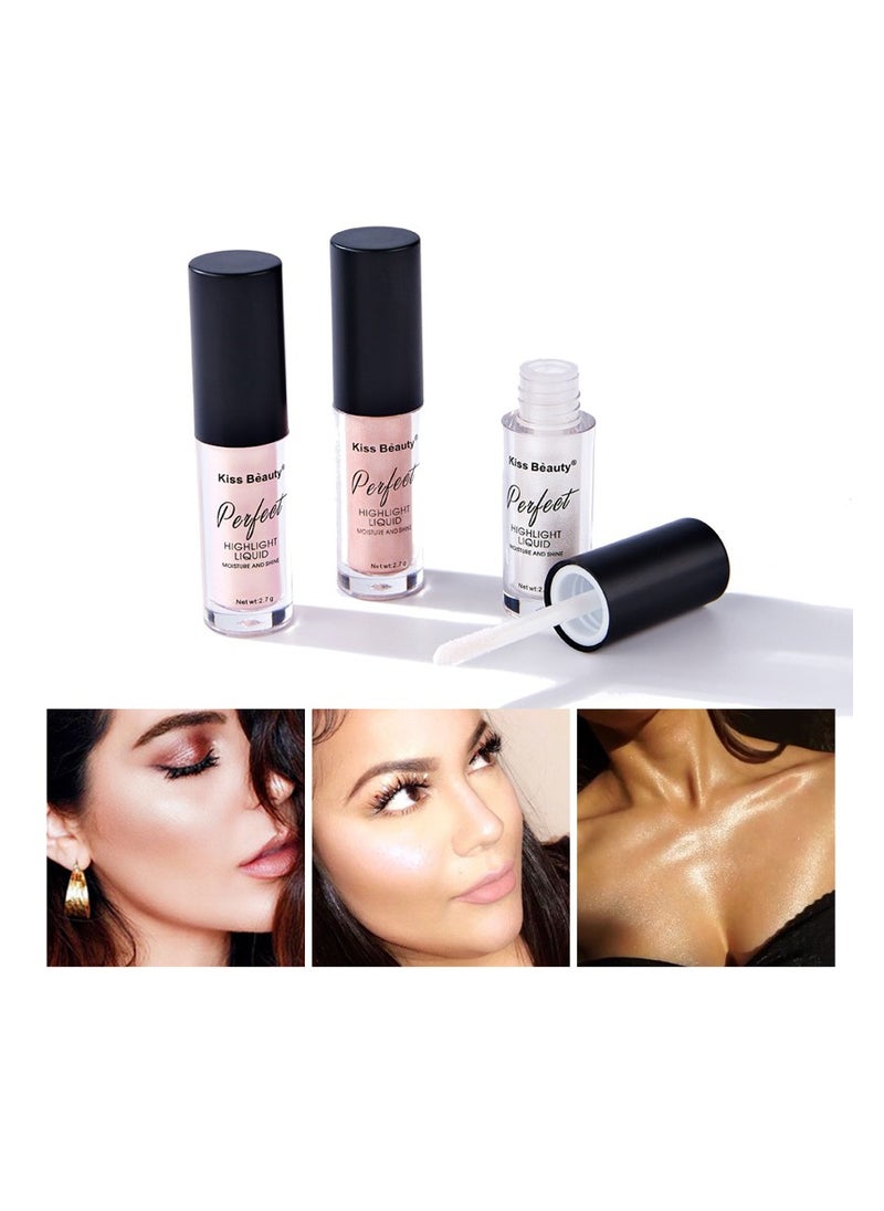 Kiss Beauty 3D Contouring Highlighter Liquid & Powder – Brightening Face & Eye Highlighter for All Skin Types  - Image 4