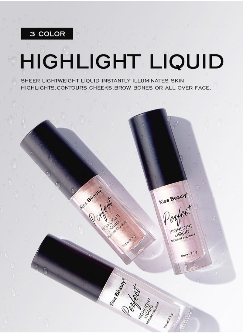 Kiss Beauty 3D Contouring Highlighter Liquid & Powder – Brightening Face & Eye Highlighter for All Skin Types  - Image 5