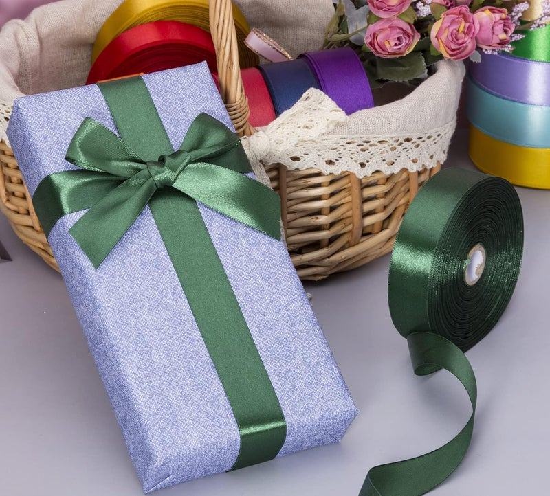 Delite Ribbons MultiPurpose Double Side Satin Ribbon Roll of 18 Meters for Parties Decorations Invitation Card Gift Wrapping and Craft Project Work Dark Green 05 Inch - Image 3