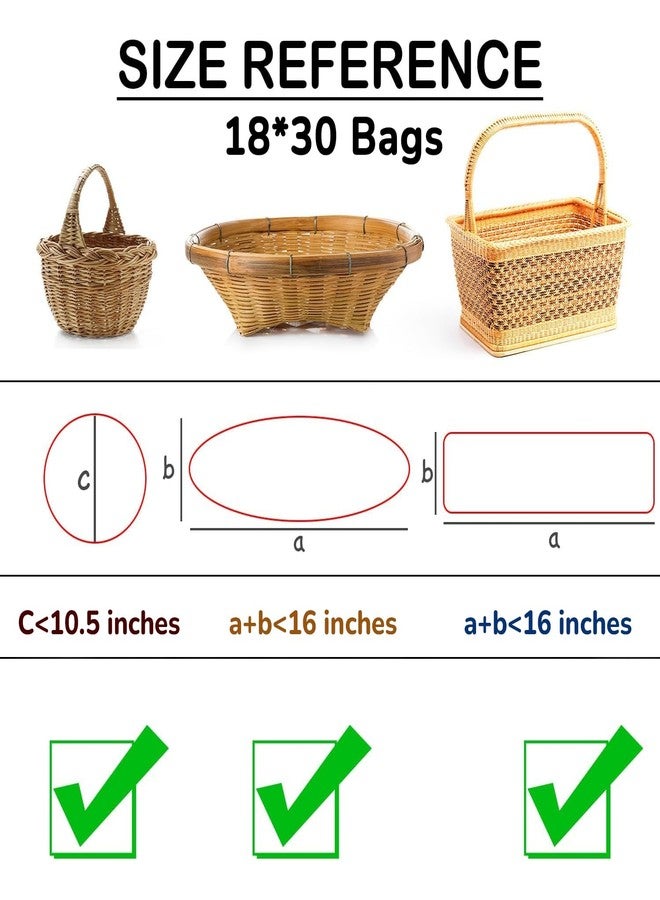 CUDICY 20pcs Cellophane Bags 18x30 Cellophane Wrap for Gift Baskets Large Clear Party Favors Clear Treat Plastic Gift Bags Packaging for Cookie - Image 2