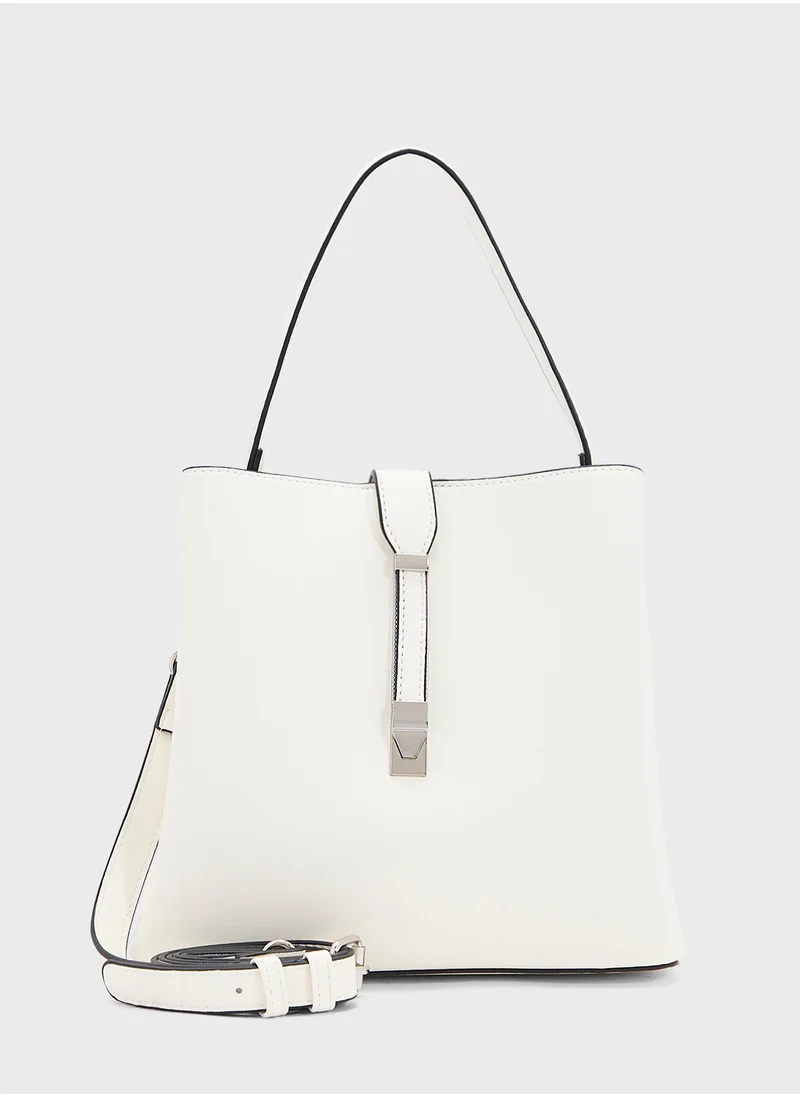 ELLA Metal Closure Detail Minimalist Satchel Bag