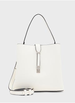 ELLA Metal Closure Detail Minimalist Satchel Bag  - Image 1