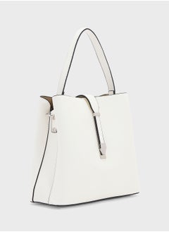 ELLA Metal Closure Detail Minimalist Satchel Bag  - Image 3
