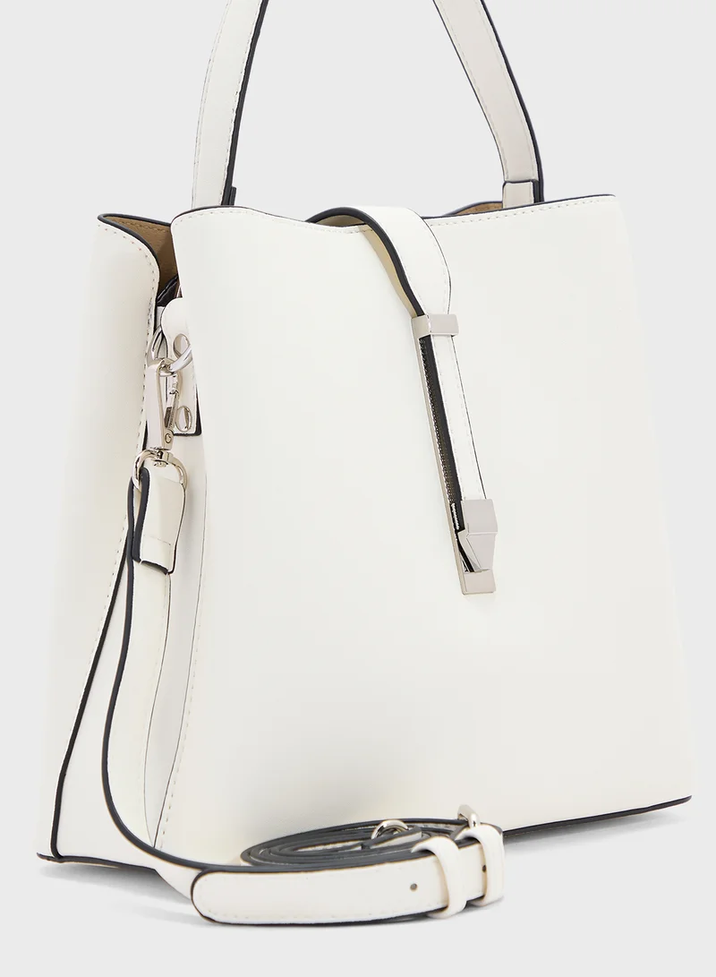 ELLA Metal Closure Detail Minimalist Satchel Bag