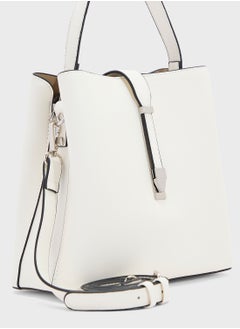 ELLA Metal Closure Detail Minimalist Satchel Bag  - Image 4