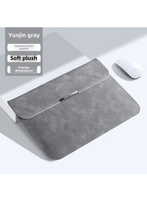 Pro 14-inch Laptop Computer Inner Sleeve Bag Compatible For Huawei 13.3-inch Notebook Computer Digital Protective Cover-Color: Cloud Brocade Ash-Applicable Model:15.6/16 Inch Horizontal