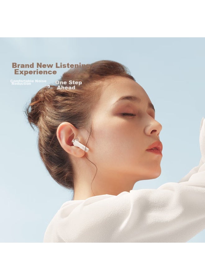 Walker Flower Edifier Hua Zai Magic Anc True Wireless Bluetooth Earbuds, Semi-in Active Noise Cancellation, Compatible With Apple, Huawei, Xiaomi, Cloud White - Image 2