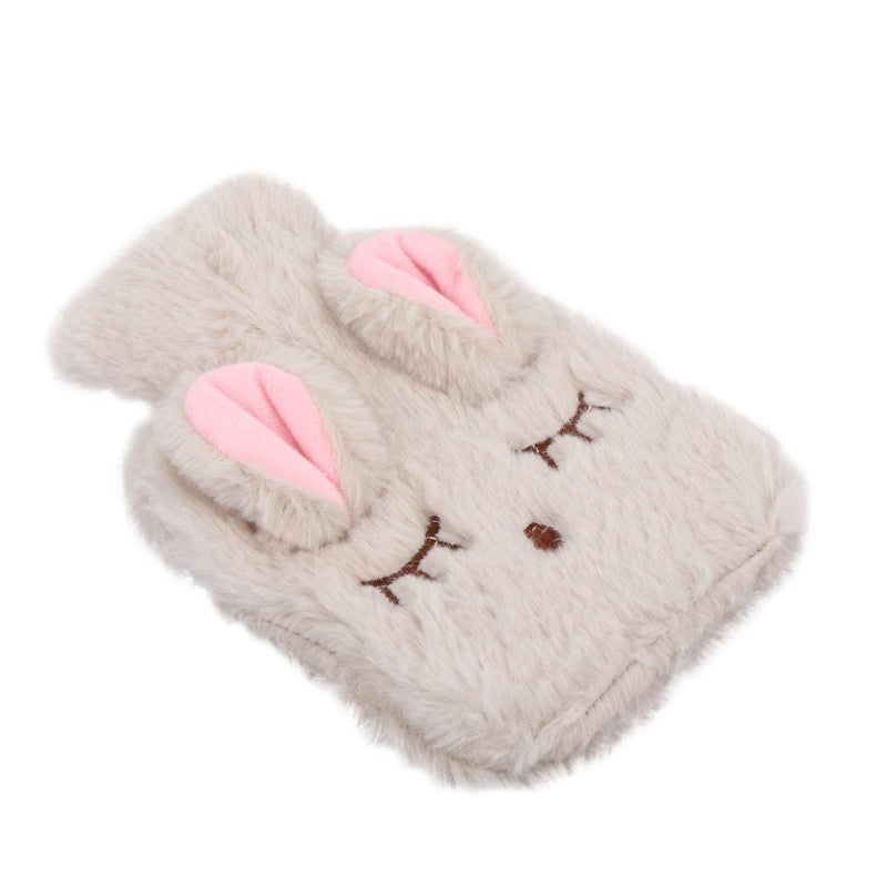 Lovely Plush Hot Water Bottle With Detachable Cover Hand Warmer Winter Heat Retention - Image 2