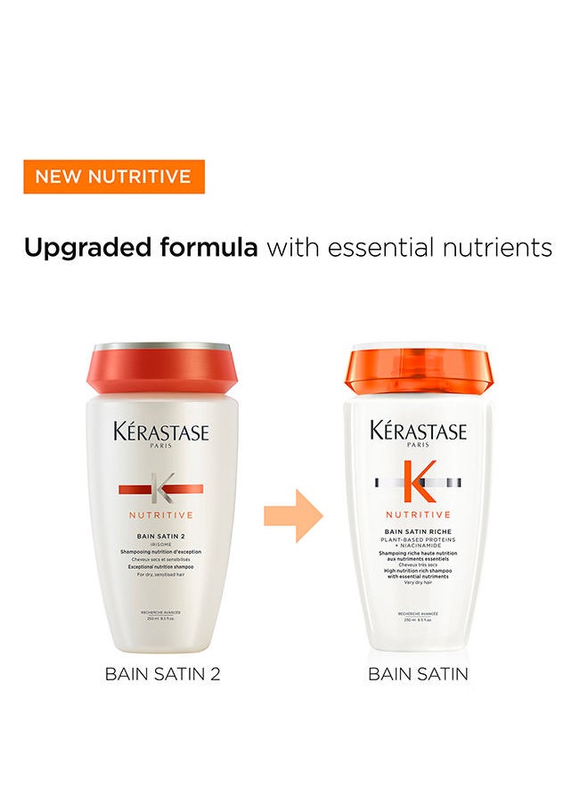 KERASTASE - Nutritive Bain Satin Riche Plant Based Proteins Niacinamide For Dry Hair 250Ml - Image 1