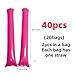 ROSEBB 40pcs Round headTeam Spirit Boom Sticks Thunder Sticks Cheering Sticks Team Spirit Plastic Cheerleading Spirit Stick Clapper Inflatable Noise Maker Sports Supply Pink - Image 3
