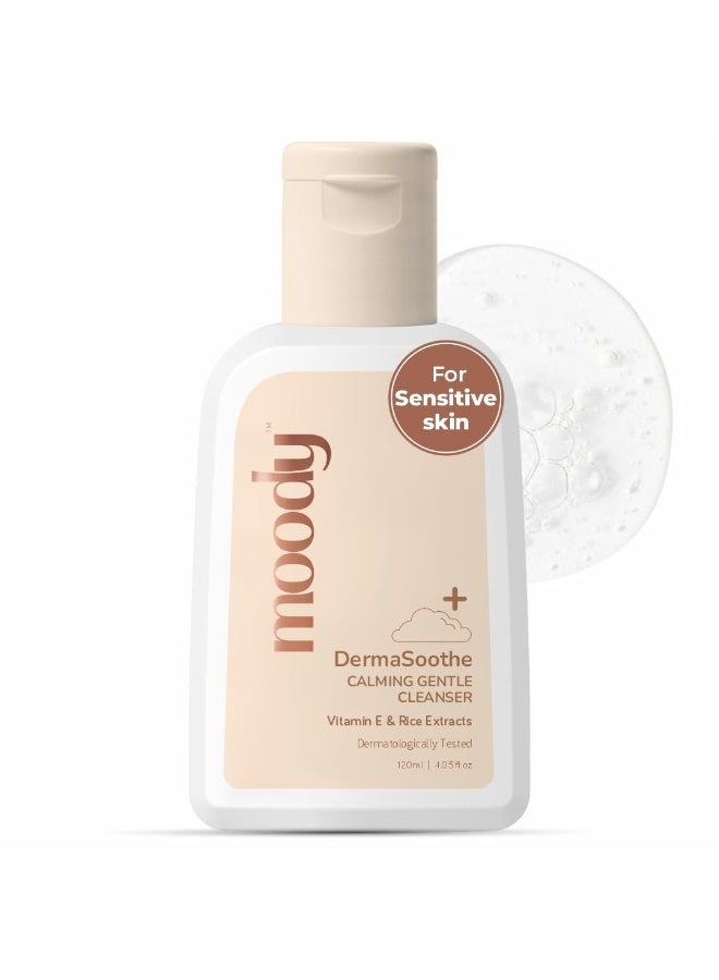 Moody Derma Soothe Barrier Repairing Face Wash Cleanser With Ceramide, Vitamin E & Rice Extract | Face Wash For Combination Skin | Sensitive Skin Face Wash | Glowing Skin | Suitable For All Skin 120 ml - Image 1