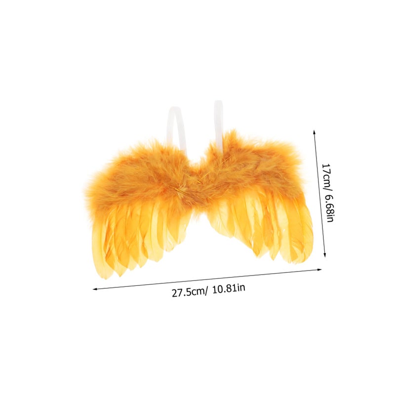 Golden Newborn Photography Wings With Elastic Straps Lightweight Baby Girl Photo Prop - Image 3