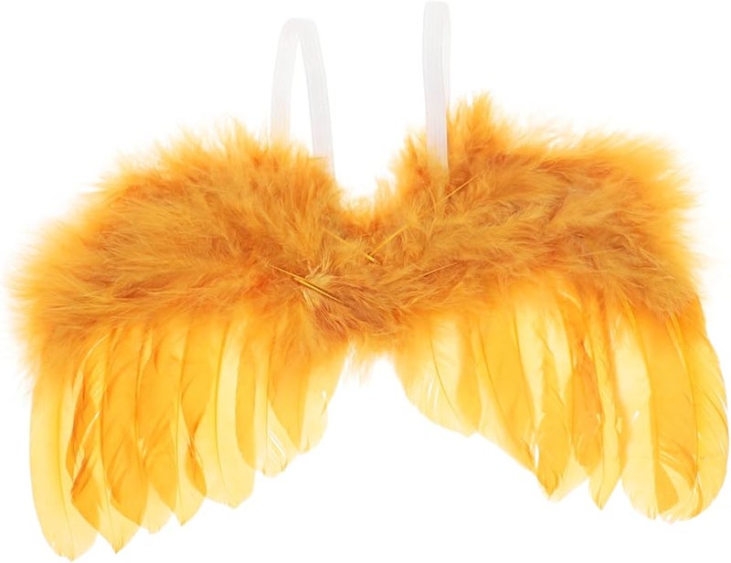 Golden Newborn Photography Wings With Elastic Straps Lightweight Baby Girl Photo Prop - Image 1
