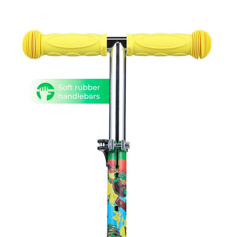 VOYAGER سكوتر توازن ذاتي من TMNT مع عجلات مضيئة، منصة عريضة إضافية، 3 عجلات، فرامل تعمل بالقدم، حد وزن 75 رطل، للأطفال والرضع من الفتيات أو الأولاد، للأعمار من 3 سنوات وما فوق - Image 5