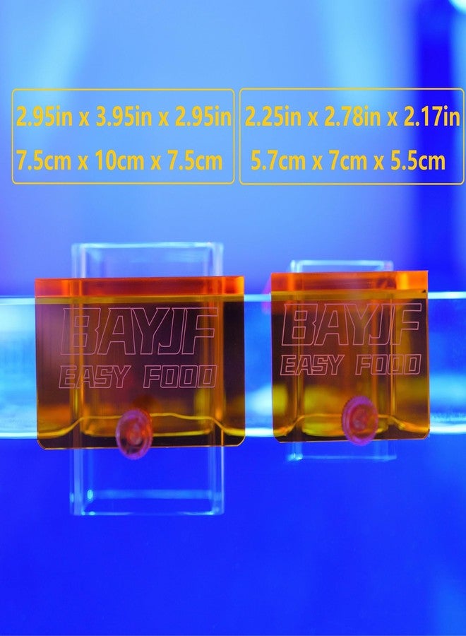 ONE BAYJF Hanging Acrylic Fish Feeding Ring, Transparent Orange Square - Image 5