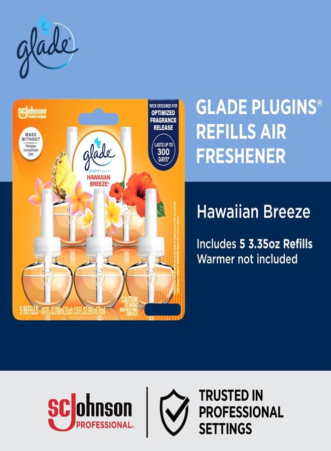 SC Johnson Professional Glade PlugIns Refills Air Freshener, Hawaiian Breeze, 3.35 Fl Oz, 5 Count x Pack of 5, 25 Refills - Image 2