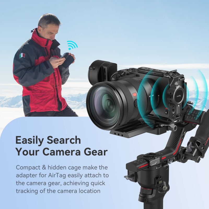 SMALLRIG Cage for AirTag with Dual 1/4"-20 Mounting Dual Screw Adapter Compatible Cage Plate - MD4149 - Image 3