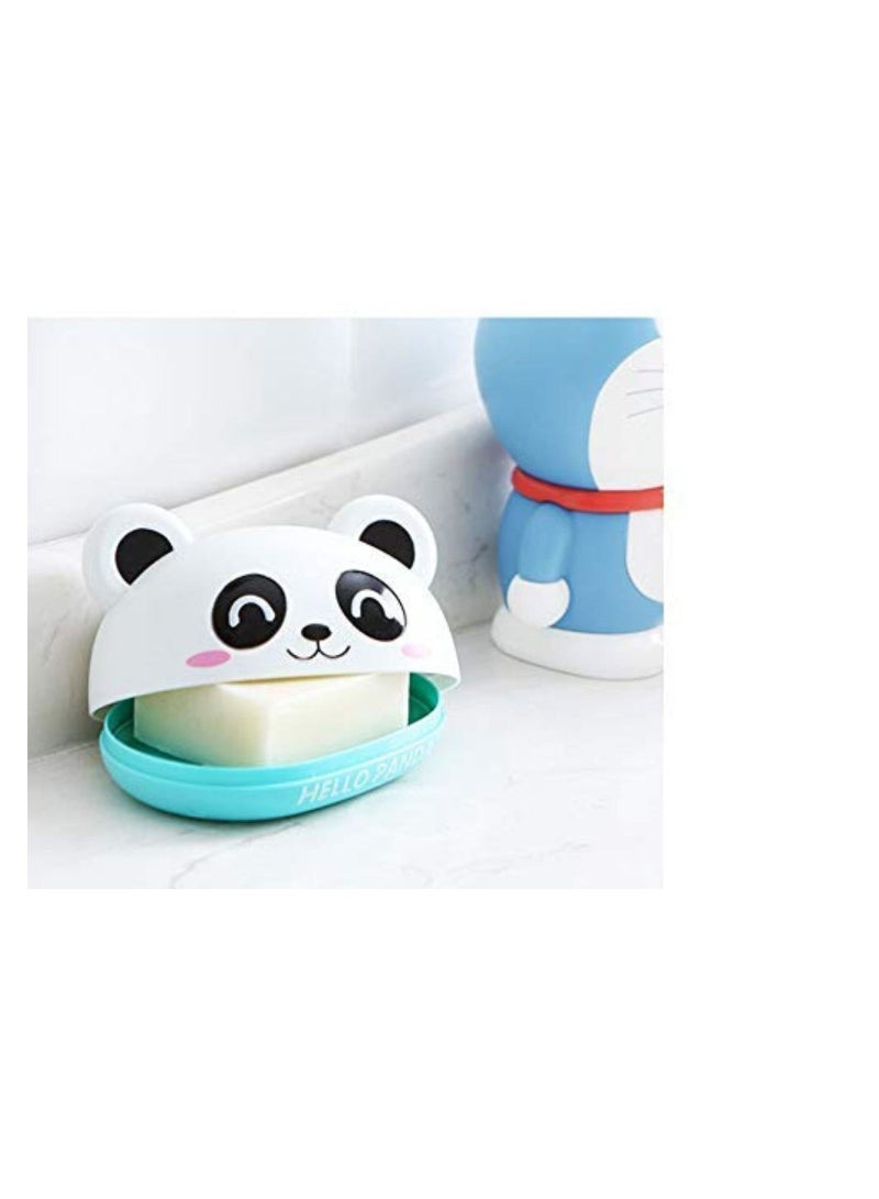 Gugzy Cute Panda Soap Box Holder With Cover Bathroom Storage Shelves Racks Floor Type Kitchen Sponge Drain Holder Accessories Supplies - Image 3