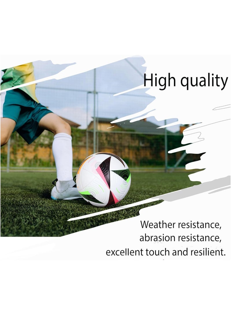 كرة القدم - الحجم 5 ، غطاء ناعم للبالغين من نوع واحد ، الحجم الرسمي والوزن كرة القدم في الهواء الطلق التدريب الرياضي هدية عيد ميلاد كرة القدم للمراهقين والشباب ، مثالية العودة إلى المدرسة أو هدية عيد ميلاد - Image 4