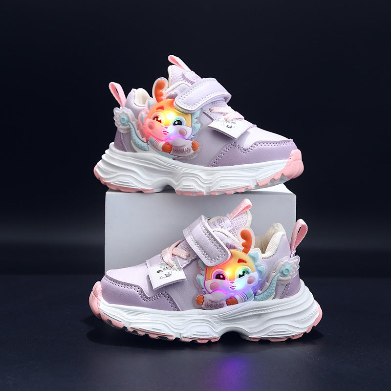 Autumn Children'S Casual Shoes Cartoon Baby Function Shoes Solid Bottom Lightweight Foot Protection Leather Sneaker - Image 1