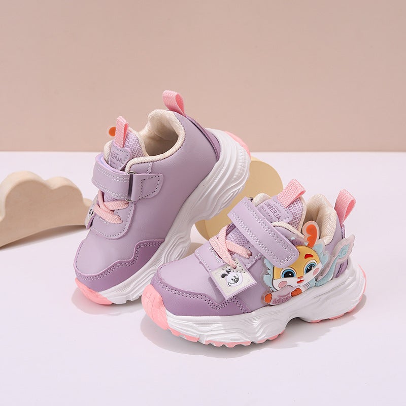 Autumn Children'S Casual Shoes Cartoon Baby Function Shoes Solid Bottom Lightweight Foot Protection Leather Sneaker - Image 4