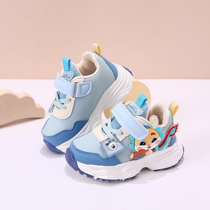 Autumn Children'S Casual Shoes Cartoon Baby Function Shoes Solid Bottom Lightweight Foot Protection Leather Sneaker - Image 5