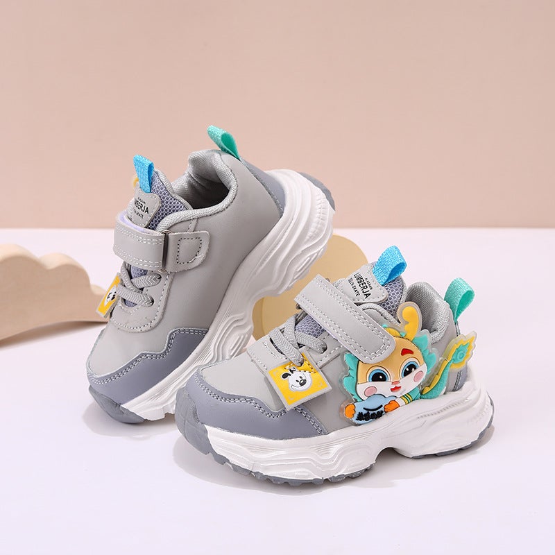 Autumn Children'S Casual Shoes Cartoon Baby Function Shoes Solid Bottom Lightweight Foot Protection Leather Sneaker - Image 3