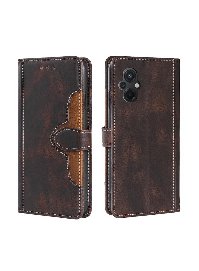 Case For Xiaomi Poco M5 4G Skin Feel Magnetic Buckle Leather Phone Case