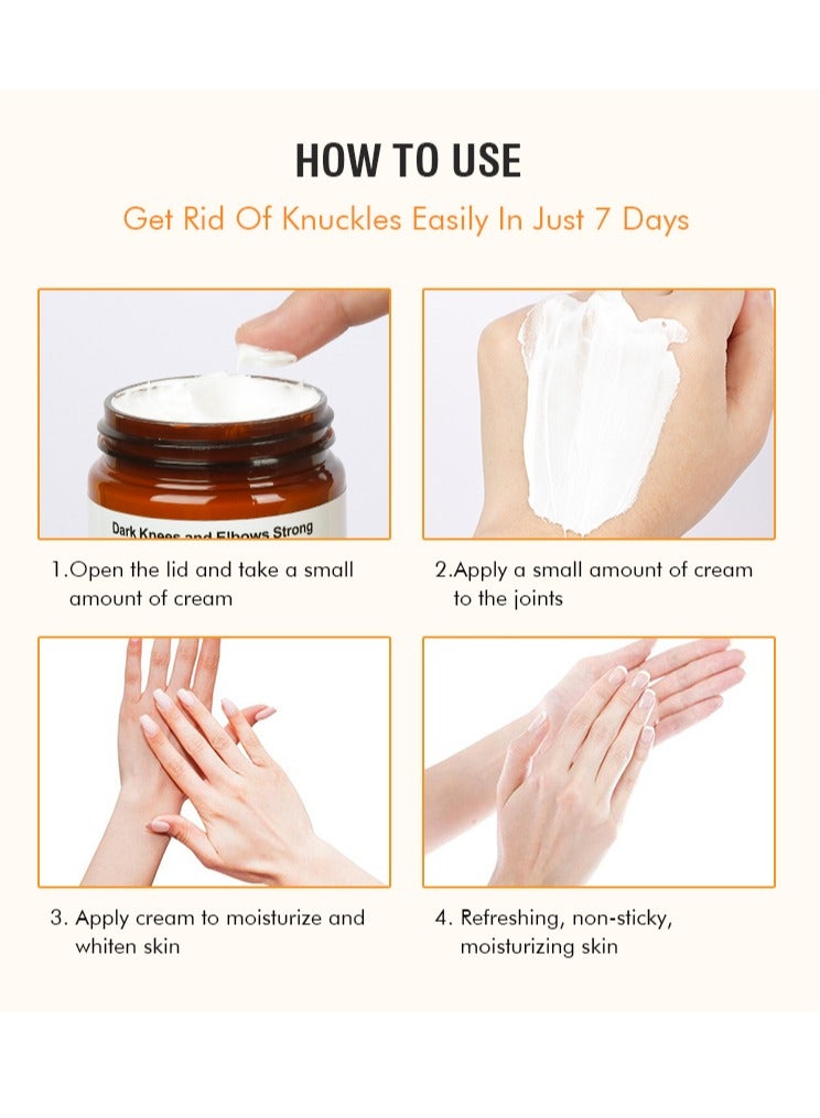 MOOYAM Whitening Cream with Dark Spot Skin Lightening Knuckle Whitening Cream for Knees, Elbows & Underarms 120g - Image 5