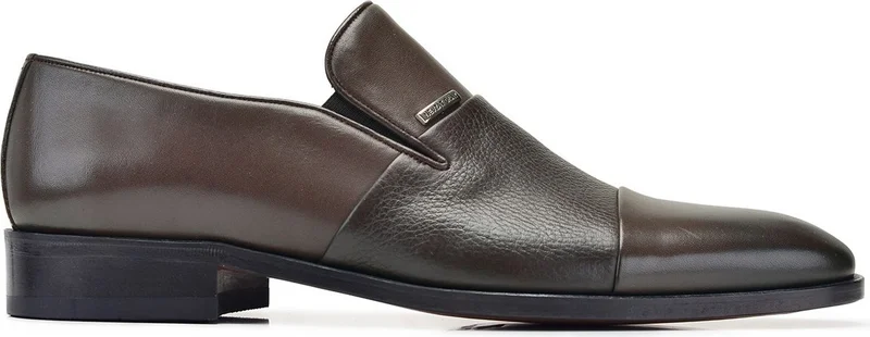 نيفزات اوناي Dark Brown Leather Men's Shoes -10634-