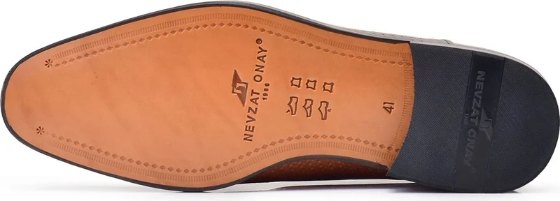 نيفزات اوناي Dark Brown Leather Men's Shoes -10634-