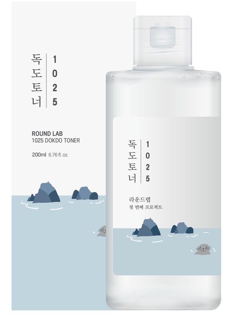 Round Lab 1025 Dokdo Toner 200ml, Exfoliate Dead Skin Cells, Replenish Skin with Long Lasting Hydration - Image 1