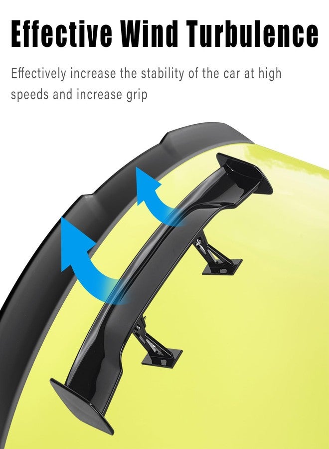 Augeny Car Mini Spoiler Wing, 9.8 Inch Carbon Fiber Car Rear Tail Wing Without Perforation, Universal Auto Mini Tiny Trunk Spoiler, Vehicle Exterior Decor Accessories for Men Women (Black) - Image 4