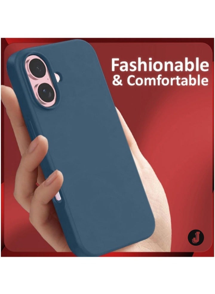 JAJEEK "New Liquid Silicone Case for iPhone 16 Plus – Ultra Slim Design, Soft Anti-Scratch Microfiber Lining & Drop Protection" - Image 5