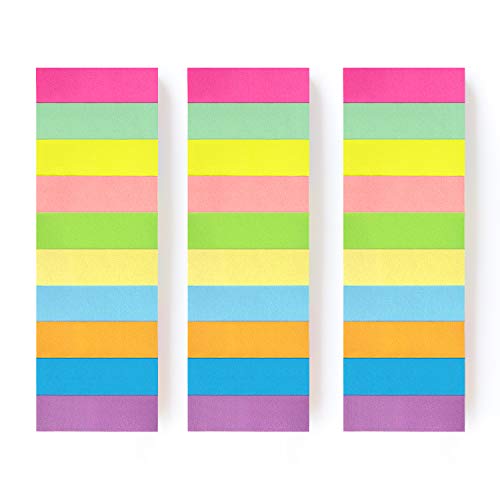 Eastern Wolf 30 Pads 0.6x2 Inch Sticky Notes Flags Tabs Page Markers 10 Bright Color Sticky Index Tabs Page Flags 80 Sheet/Pad - Image 4