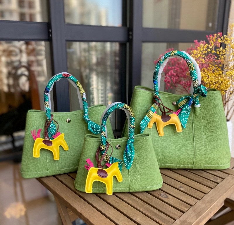 2026 New Model Top-Layer Cowhide Pebbled Leather 25Cm 30Cm 36Cm Garden Bag Genuine Leather Handbag Versatile Crossbody Bag - Image 1
