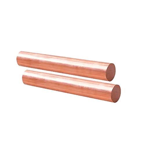 Tynulox 2Pcs Pure Copper Round Rod 1/2"(12mm) Dia 7.87" Length Bare Copper Cu Metal Rod for Metal Craft Hobbies - Image 1