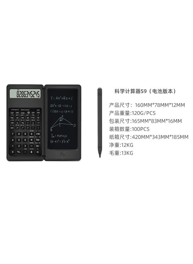 New Solar Calculator Lcd Handwriting Pad Student Office Business Gift Portable Scientific Function Calculator