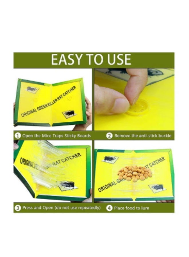 GREEN KILLER Pack of 5 Mouse Trap Glue Board Rat Trap Adhesive Super Sticky Glue Board Traps for Mice Pests Cockroaches Spiders  for Indoor/Outdoor Pest Control (Non-Toxic) - Image 4